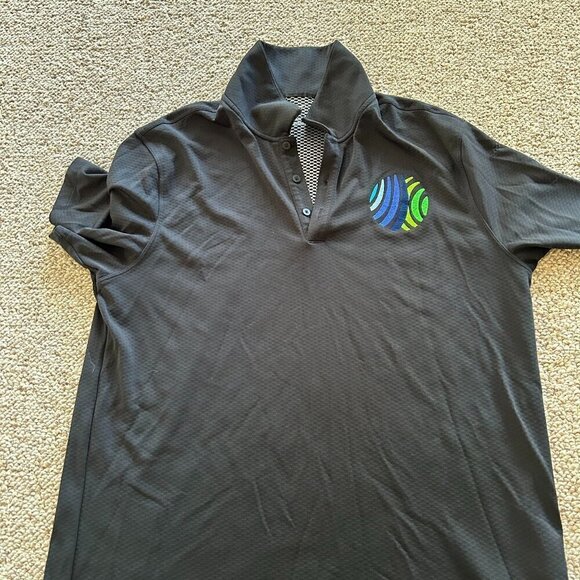 Nike Men's Black Polo Shirt Size L – Performance Golf/Tennis Activewear - Picture 1 of 8